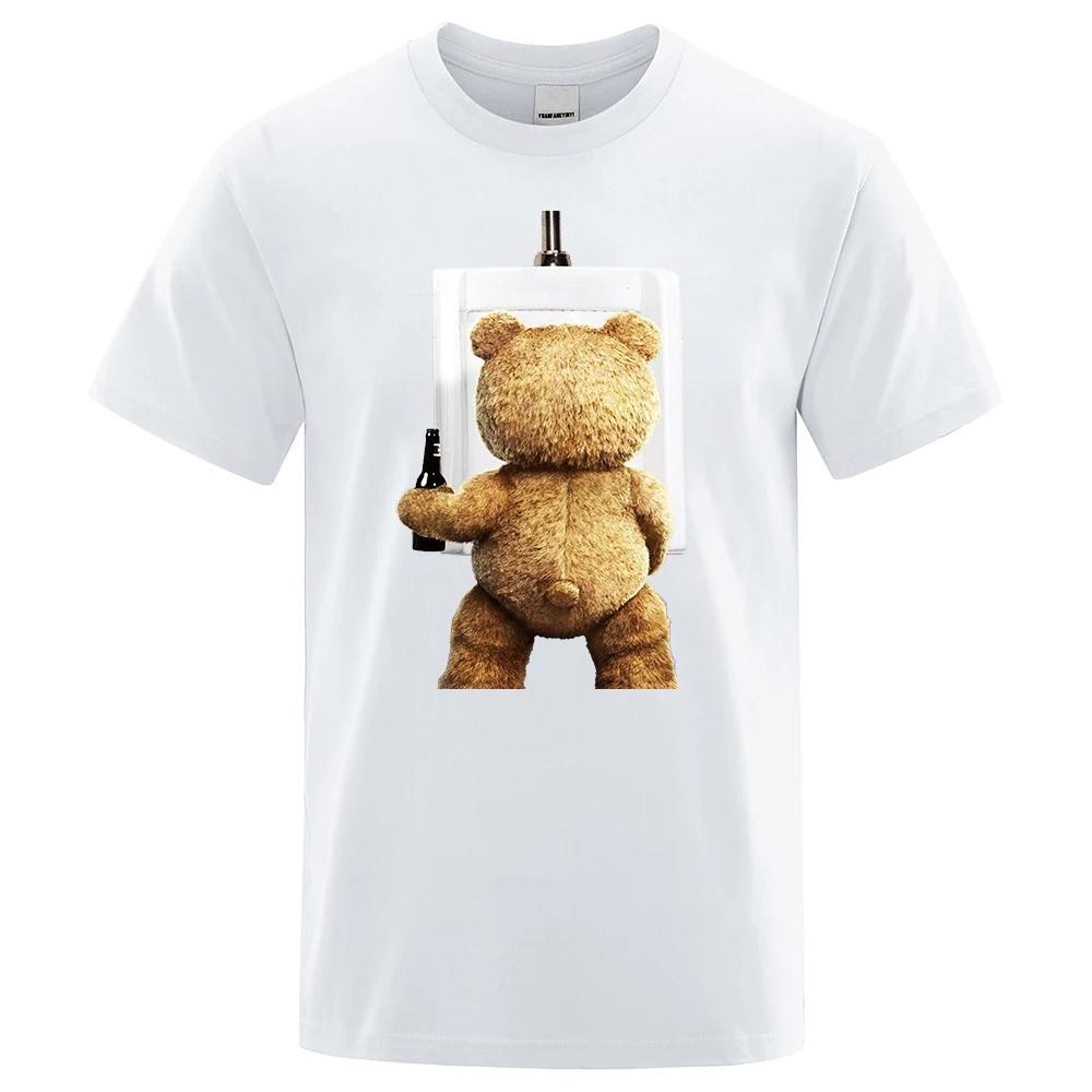 Mens And Womens Short Sleeved Motorcycle Tshirts Cartoon Couple Outfits Unisex Street Clothing Kawai Ted2 Bear Designer Y2k