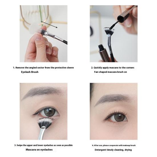 3Pcs/Set Eyelash Brush Comb Ergonomic Angle Scalloped Lashes Brush Separator Tool Portable Women Girls Eyelash Definer Mascara Applicator Brush