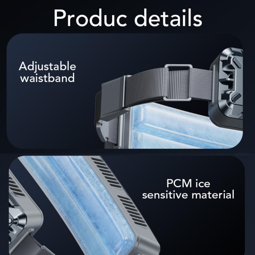 Переносной переносной поясной вентилятор Новый вентилятор с ледяным поясом Охлаждение для занятий спортом на открытом воздухе Перезаряжаемый через USB мини-вентилятор Кондиционер Носимый вентилятор