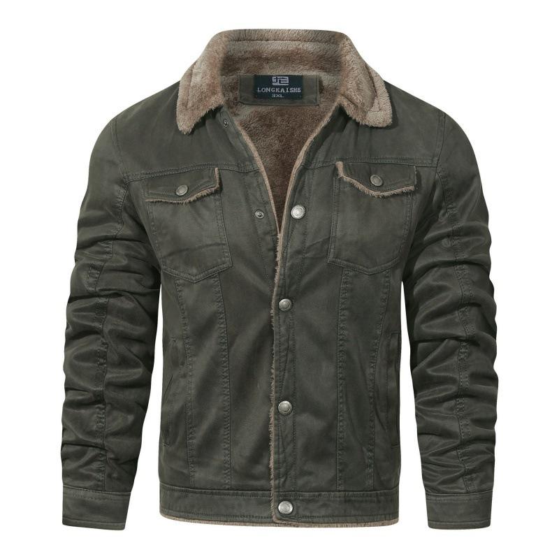 Меховая цельная куртка мужская зимняя бархатная куртка с лацканами мужская свободная бархатная куртка мужская одежда