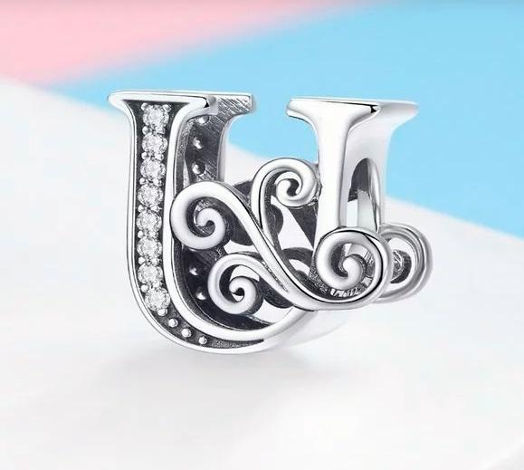 Charms Do Pandora Zawieszka Charms Litera U Srebro 925