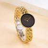 Модные и простые золотые черные пластины изысканные водонепроницаемые женские кварцевые часы для пары часов