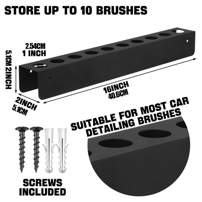 For All Detailing Brushes Car Detailing Brush Holder Detail Brush Holder Rack For 10 Brushes Auto Detailing Supplies Organizer