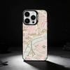 Famous City Sketch City Map Phone Case For iPhone 17,16,15,14,13,12,11 Plus,Pro Max,XS,Colored silver phone case