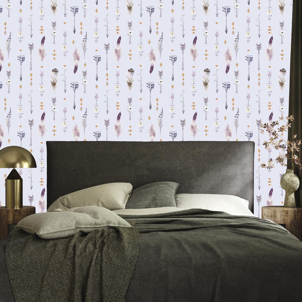 Boho Feathers Wallpaper for Living Room and Bedroom 50x1000
