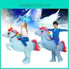 Blue Unicorn Inflatable Costumes Adults Child Christmas Halloween Dress Gift Up
