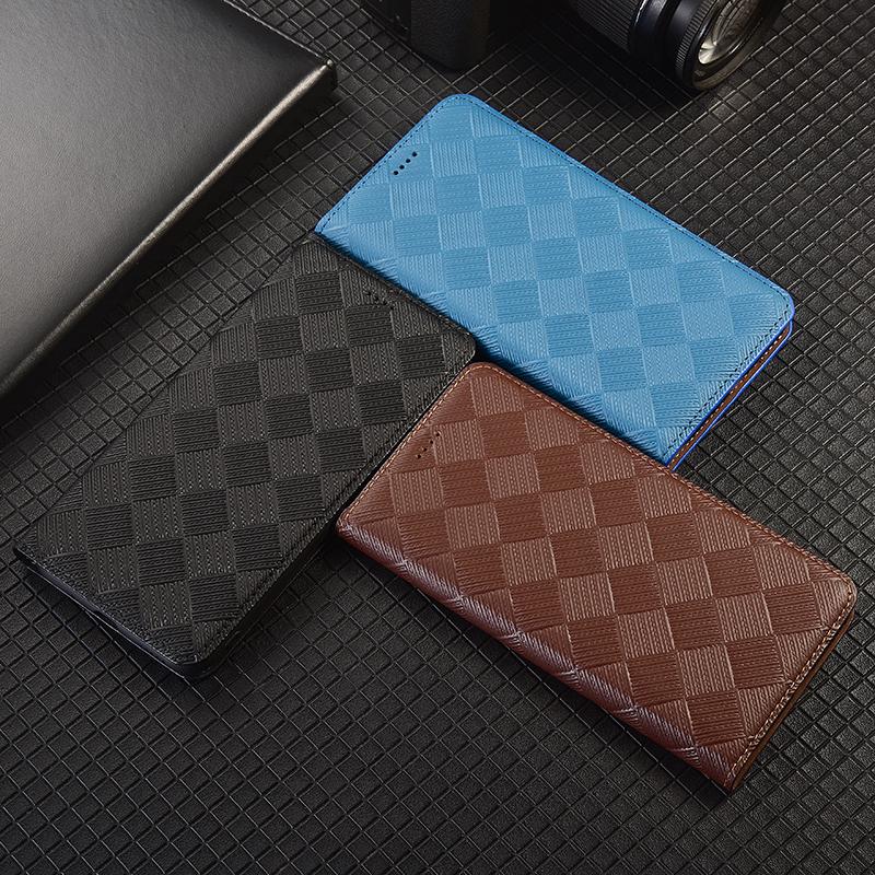 Woven Pattern Flip Cover for Google Pixel 9 9A 8 8a 7 7A 6 6A Pro 3 4 5 3A 4A 5A XL Genuine Leather Wallet Phone Case Cases