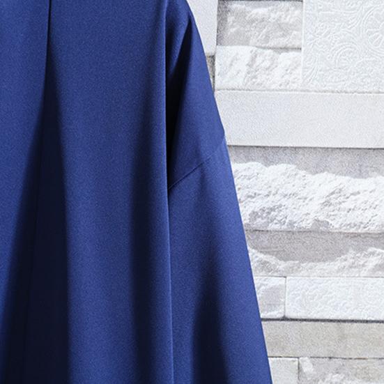 Плащ Пальто Тонкий Свободный крой Плюс Размер Чистый Цвет Китайский Стиль Плащ Рубашка Уличная Одежда