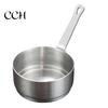 Small Stainless Steel Cooking Pot Sauce Cup with Handle Reusable Metal Dipping Cups High Temperature Resistant Condiment Server for Ketchup Appetizers