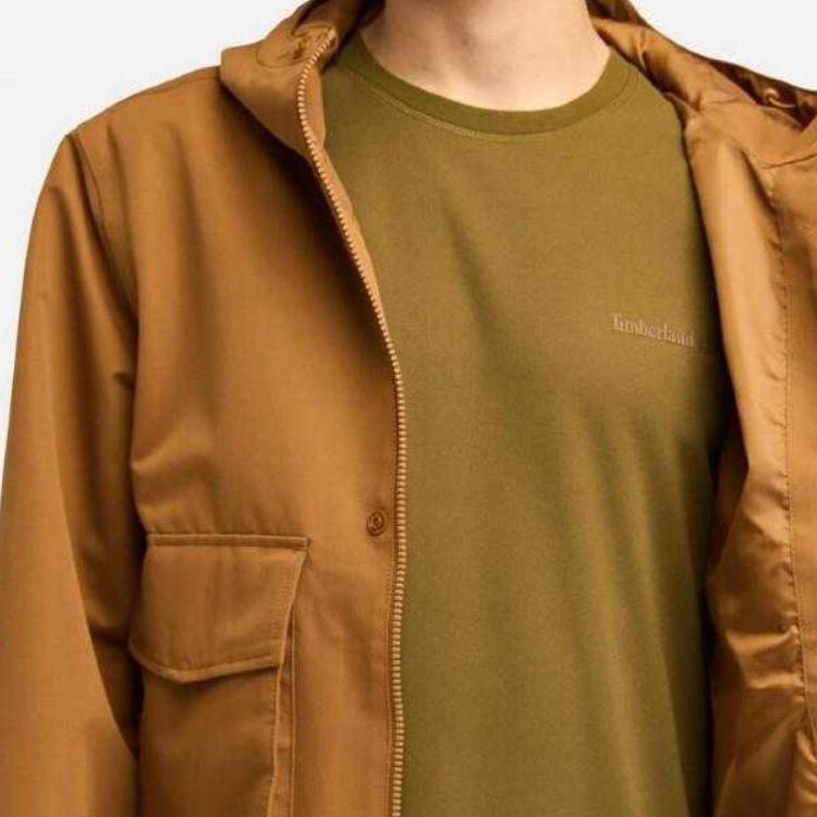 Timberland Мужская водонепроницаемая ветрозащитная однотонная куртка на молнии с капюшоном куртки TB0A2PD8EH21