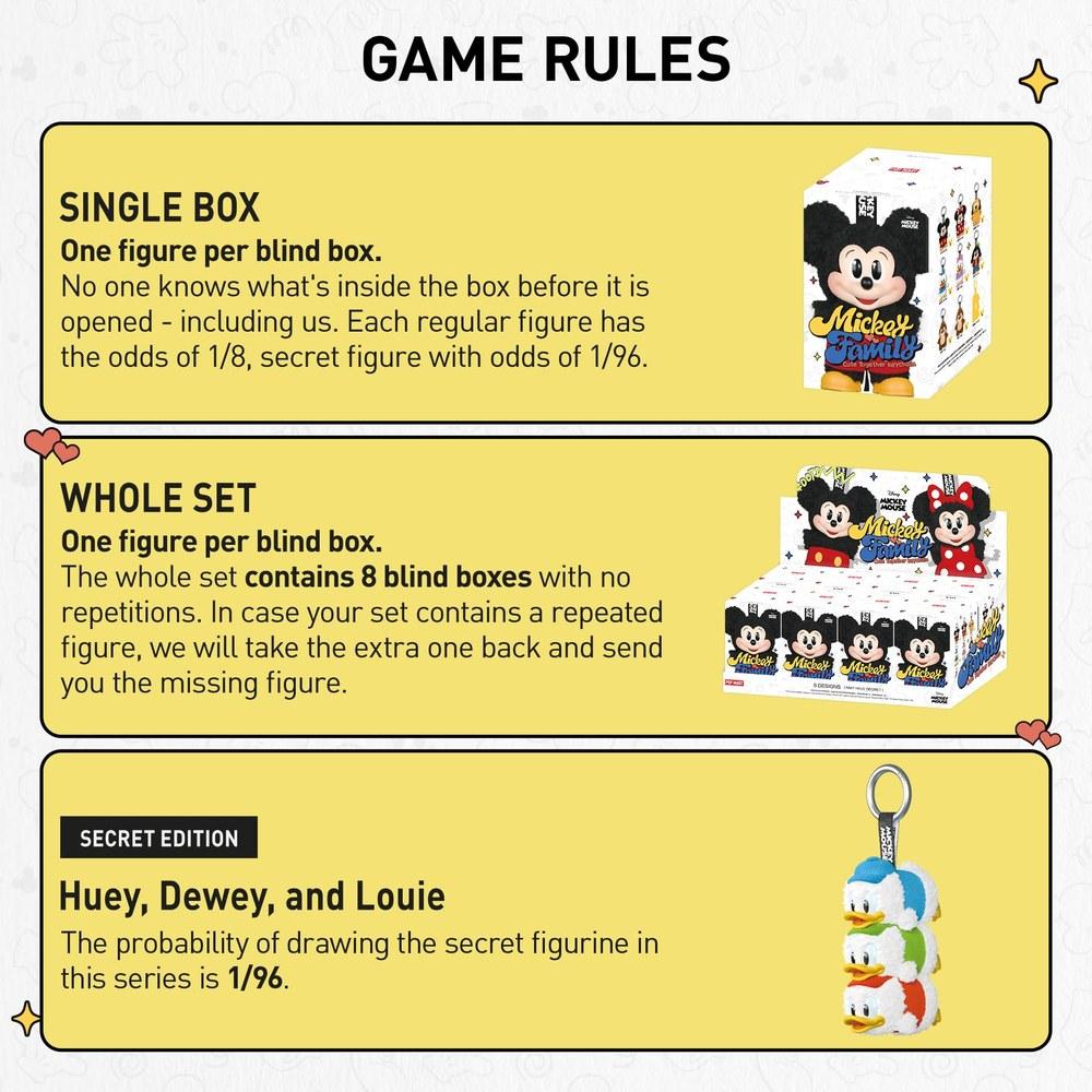 POP MART Mickey Family Cute Together Keychain Series Figure Single Box