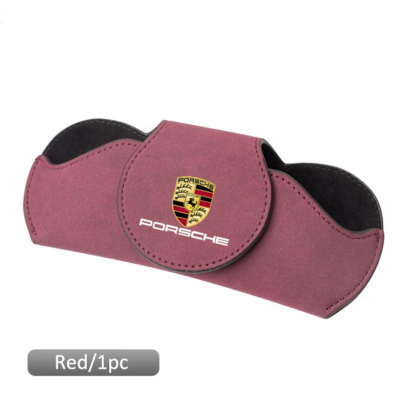 Автомобильный футляр для очков, ящик для хранения солнцезащитных очков на козырек для Porsche Cayenne Panamera Macan 911 718 Taycan Boxster Cayman 918 Аксессуар