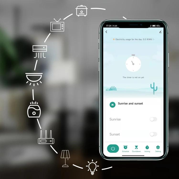 Умная розетка EU 16A/20A AC100-240V Wifi Умная розетка с питанием Alexa Google Home Голосовое управление Tuya Smart Life APP