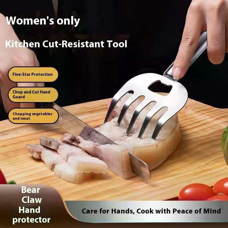 Клешни для рубки из нержавеющей стали Эргономичная вилка для измельчения пищи Изолированные кухонные инструменты Легко нарезать курицу и говядину для гриля