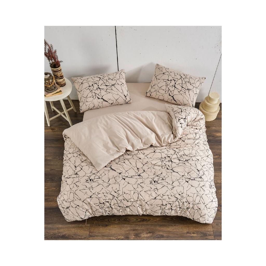 Комплект пододеяльников с двойным узором Isabelle, эластичной простыни и 2 наволочек