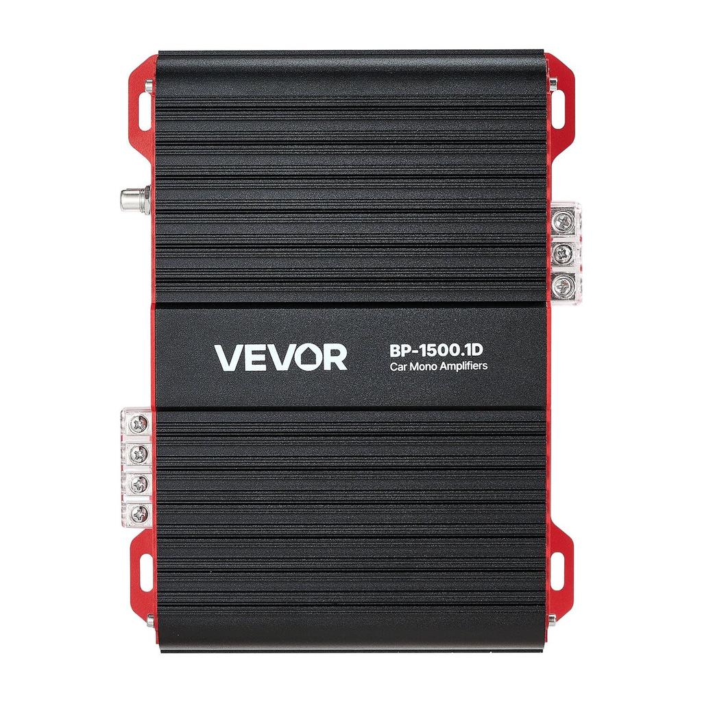 Monoblock Car Amplifier, 1500W RMS MAX, 1/2/4 Ohm Stable, 1-Channel Class D Car Audio Amplifier with Remote Subwoofer Level Control, Low Pass Filter
