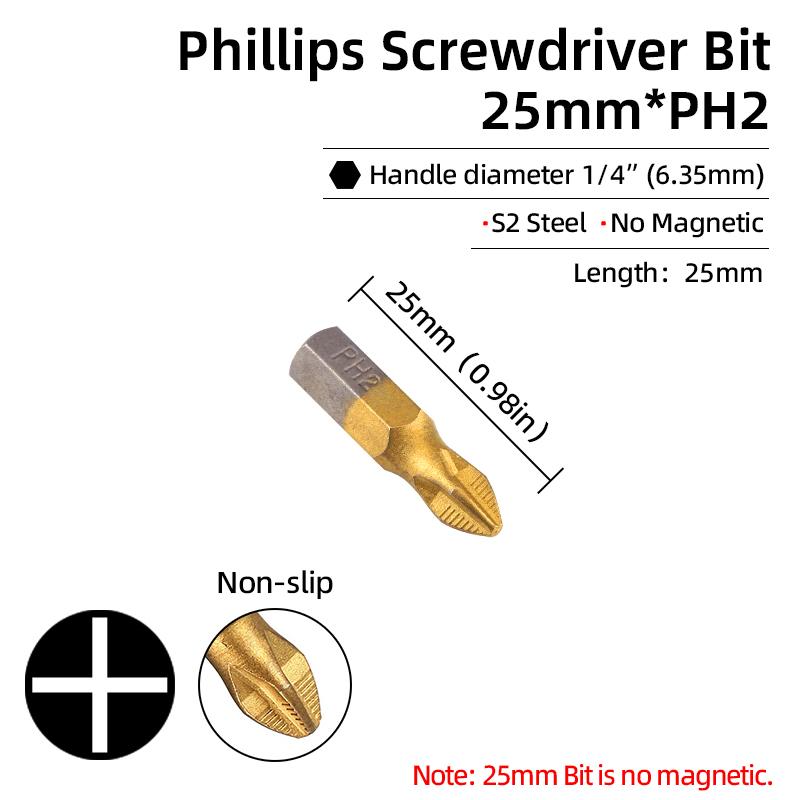 Нескользящие отвертки с крестовой головкой, крестообразная дрель, магнитная отвертка 1/4 дюйма, ручные инструменты PH1/PH2/PH3/PZ1/PZ2/PZ3