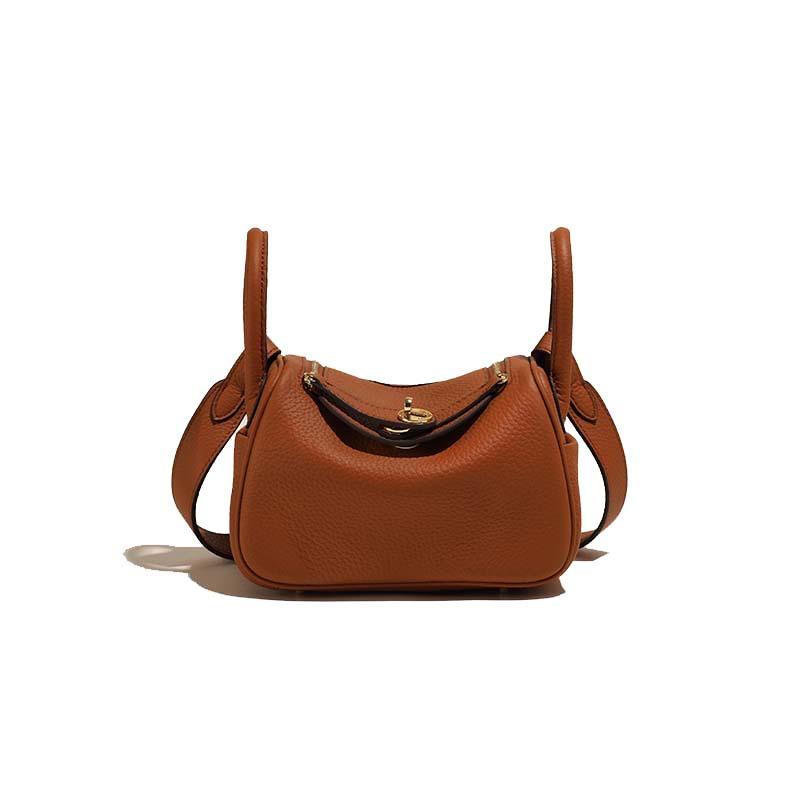 2025 Новая Женская Сумка из Натуральной Кожи Кожа Головного Слоя Сумка Lindy Маленькая Lindy Модная Универсальная Ручная Одноплечевая Сумка Кроссбоди