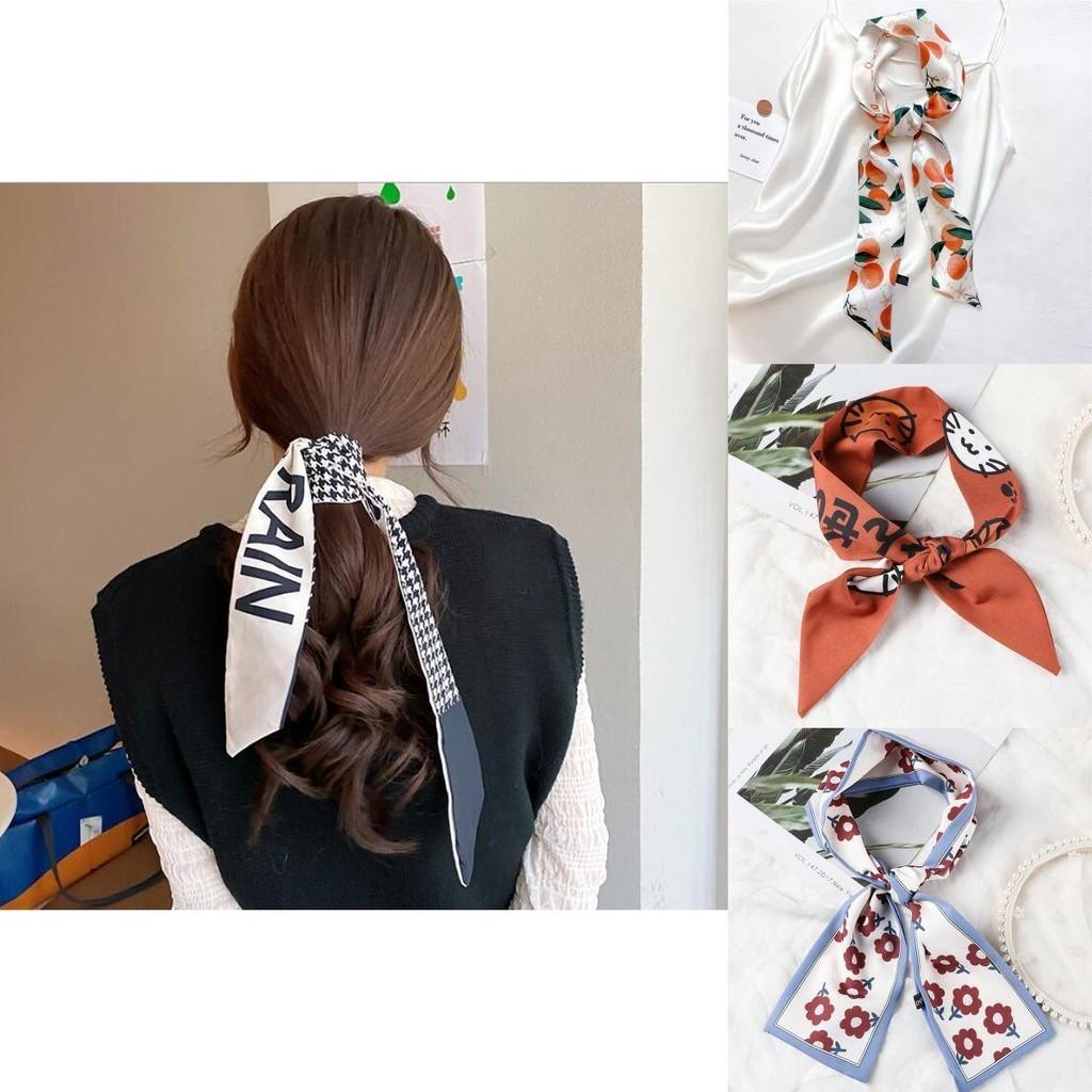 Элегантные клетчатые повязки на голову, шелковый шарф, резинка для волос с красивым узором «гусиная лапка» для женщин