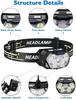 9 Led Strong Light Portable Headlamp USB Rechageable with Motion Sensor Head Lamp Outdoor Waterproof Camping Fishing Headlight