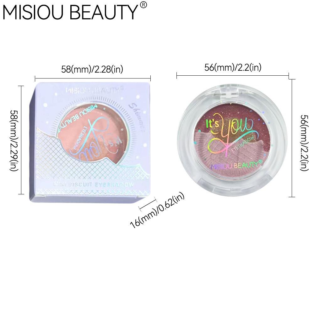 Misiou Beauty New Product Pink Pearl Matte Makeup Artist Biscuit Eye Shadow Plate European and American Monochrome Eye Shadow Box