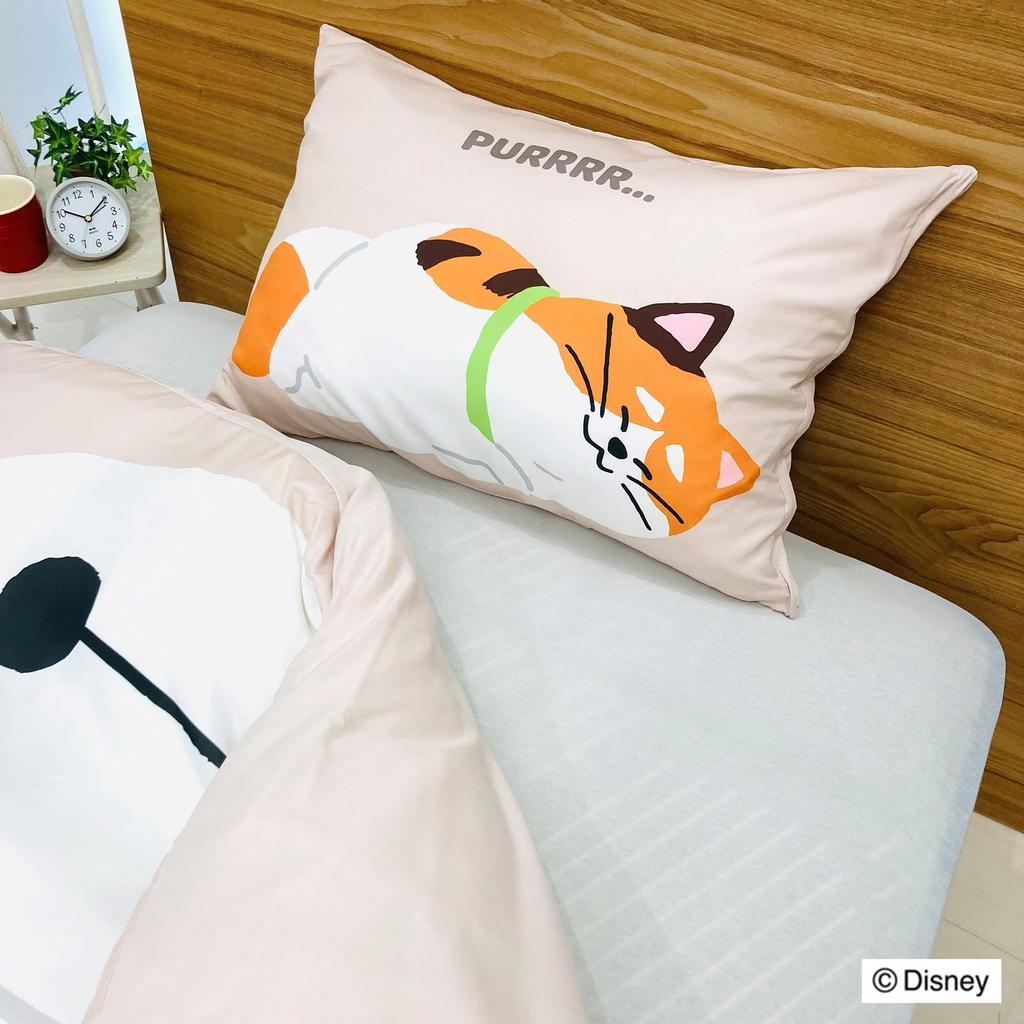 Комплект пододеяльника MORIPiLO Disney Mochi Пододеяльник и Мягкая Персиковая Кожа Односпальный Размер 150x210см Белый Милый Постельный Комплект Персонаж Диснея Подушка Моришита