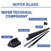 Front Rear Wiper Blades For Mercedes Benz C-Class W205 S205 2015- Windshield Windscreen Car Accessories C-Klasse C180 C200