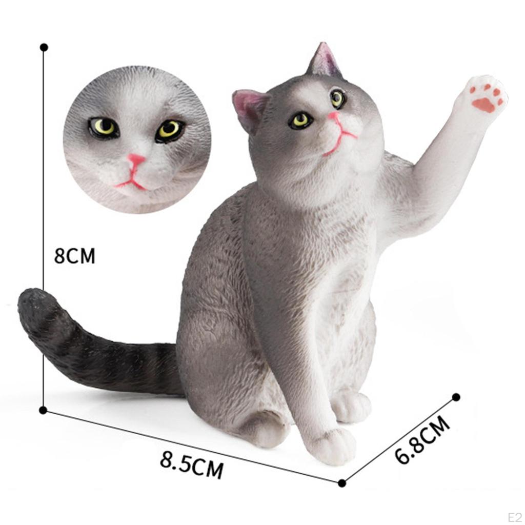 Реалистичная модель фигурки животного-кошки, игрушечная фигурка котенка, праздничные принадлежности, наука