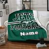 New York Jets Football Team Logo Customized Your Name Blanket Lightweight And Comfortable Warm Blanket Suitable For Bed Home Chair Office Sofa Camping