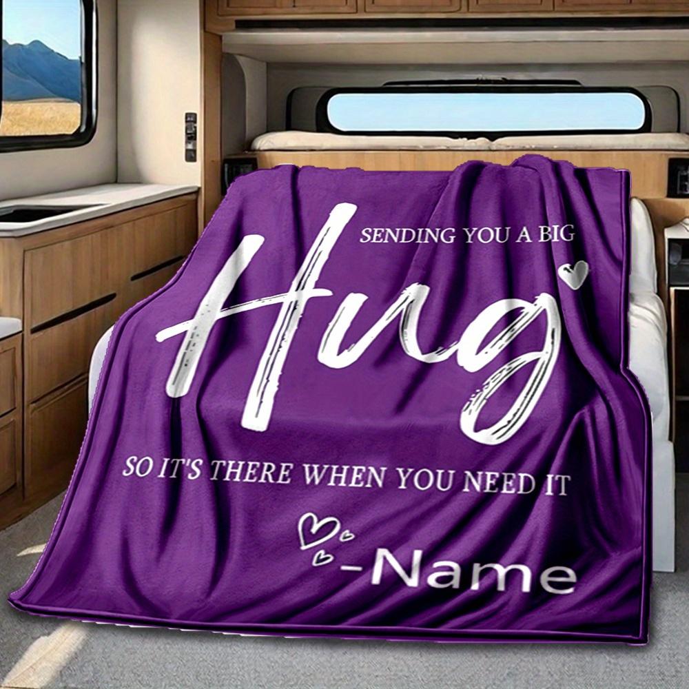 Hug Blanket Personalized Name Soft Comfortable Stylish Blanket Car Blanket Perfect For Travel Camping Outdoor Home Suitable For All Seasons Ideal Gift