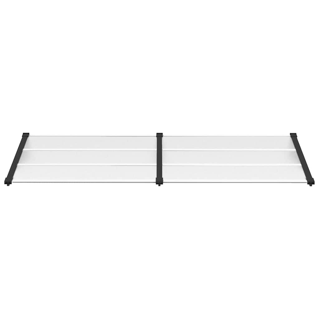 Door Canopy Black and Transparent 239 x 90 cm Polycarbonate