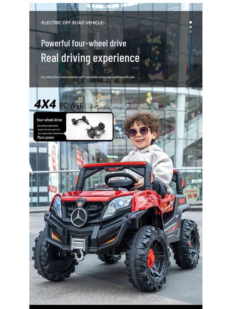 OZON Kids' Electric Off-Road Ride-On Car with Remote Control