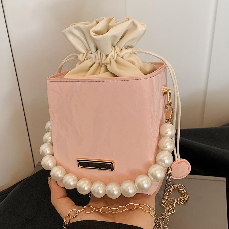 Высококачественная маленькая сумка для женщин, новый стиль, сумка-ведро для женщин, повседневная сумка-цепочка, бисерная сумка через плечо
