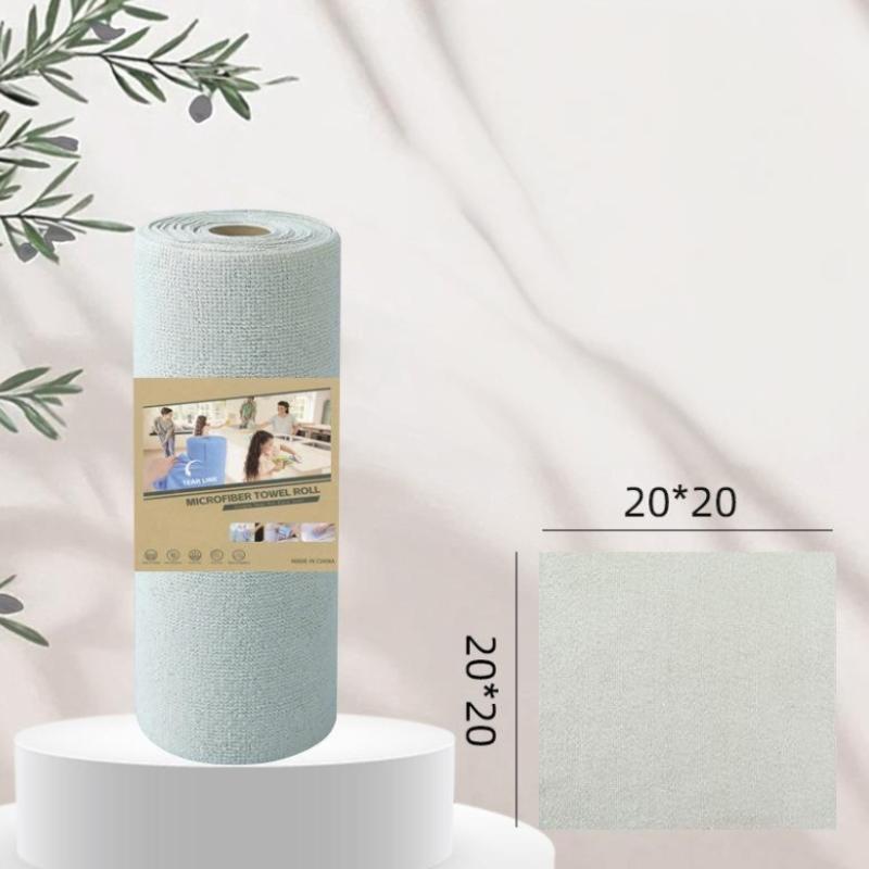 1 рулон/20 шт. Салфетки из микрофибры для уборки, многоразовые безворсовые полотенца для кухни, суперабсорбирующие, быстросохнущие кухонные полотенца