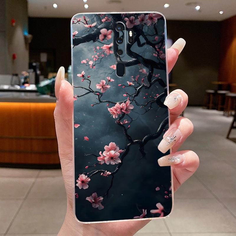 Для OPPO A9 (2020) / А5 (2020) Чехол Роскошная Мода Бабочки Цветы Прозрачный Мягкий Силиконовый Задний Чехол для Телефона Oppo A9 A5 2020