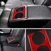 Real Soft Carbon Fiber Rear Armrest Cup Holder Cover Sticker for Toyota Prius 2010 2011 LHD RHD