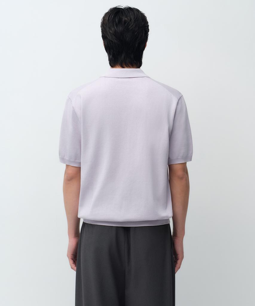 MUSINSA STANDARD Washable Supima Cotton Knitted Polo Shirt [Purple Grey]