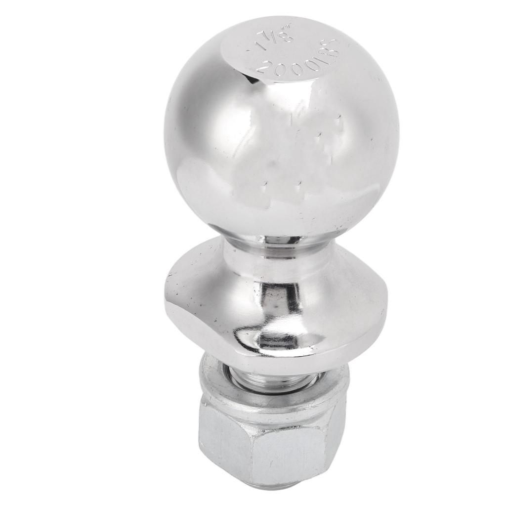 1‑7 8in Diameter Chrome Hex Nut Hitch Ball for ATV UTV Lawn Tractor 5 8x1‑3 4in Shank 2000 LBS