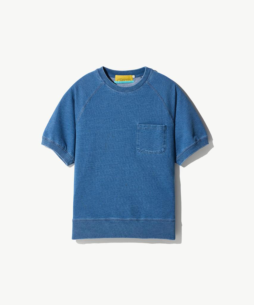 STCO Diems Genderless Raglan Terry Short Sleeve T-Shirt Blue (Oversized)_Ltswb06Csl