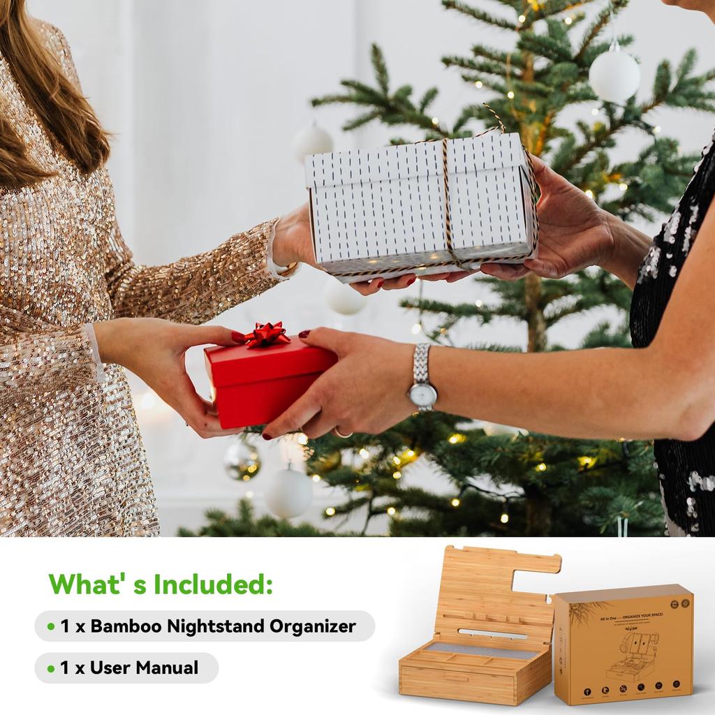 Док-станция из бамбука Pezin & Hulin, идеальный подарок на день рождения для мужчин, на День отца или на годовщины. Организуйте свой стол с помощью этого удобного