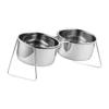 Anti-Tipping Stainless Steel Cat Bowl Fall-Resistant with Stand High Foot Dog Feeder Sturdy Rust Proof Neck Protector Bowl