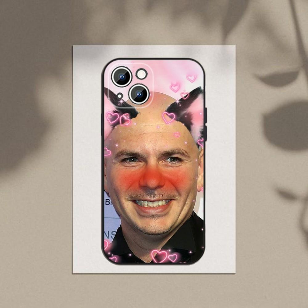 Чехол для телефона рэпера Mr W-Worldwides Pitbull для Apple iPhone 15,14,13,12,11,XS,XR,X,8,7,Pro,Max,Plus,mini Силиконовый Черный Чехол