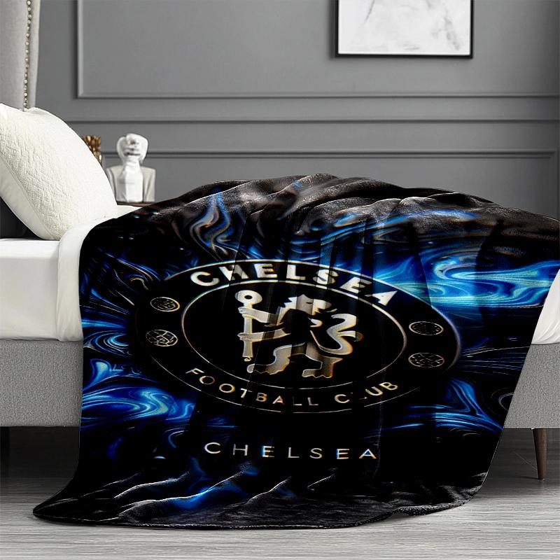 Плед Chelsea F.C. - Мягкий и Удобный, для Спальни, Путешествий, Дивана, Домашнего Декора - Подарок на День Рождения, Рождество для Друга