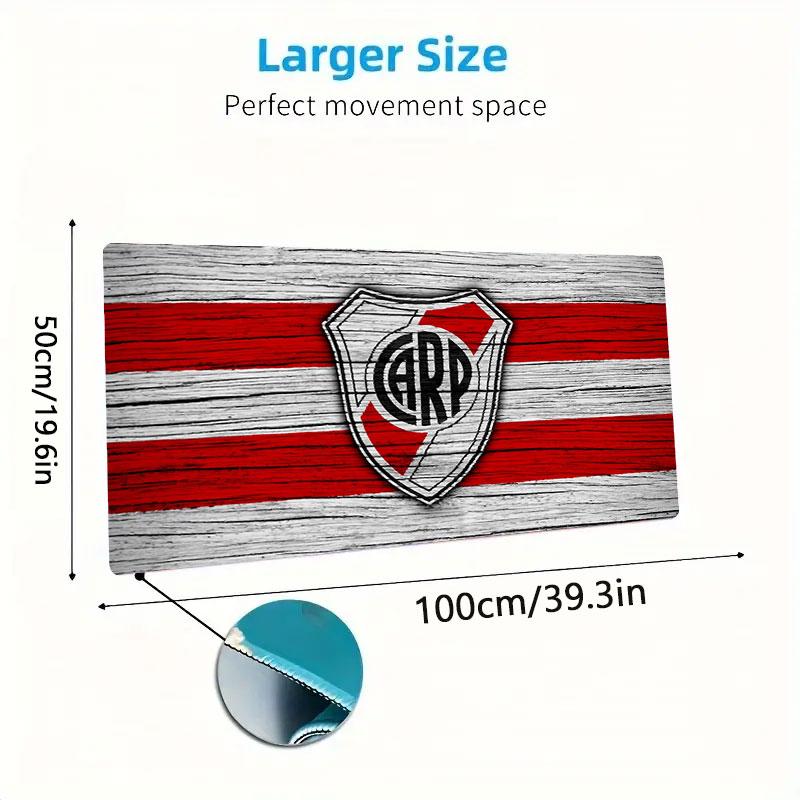 River Plate Mouse Pad, Large Gaming Desk Mat, Non-slip XXL Mousepad for Laptop & Tablet, Mini PC Playmat with Stitched Edges