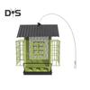 Birds Feeder for Outdoors Hanging Metal Mix Seeds Feeder with Double Suet Cage Outside Wild Birds Feeder for Garden Backyard Decor