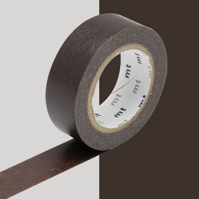 Single-color Masking Tape - Brown - 1.5 Cm X 7 M