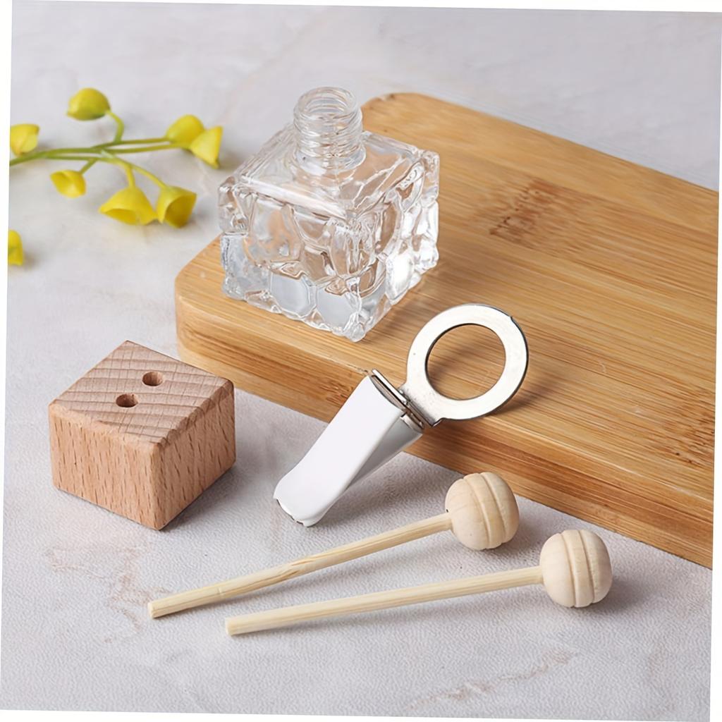 Флакон с ароматом для автомобильного воздуховода, элегантный набор пустых флаконов для духов с клипсой, стеклянный диффузор для воздуховода, декор для автомобиля для освежения воздуха