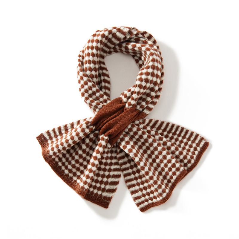 Women's 100% Pure Cashmere Plaid Scarf - Warm, Versatile, Fashionable for Autumn/Winter