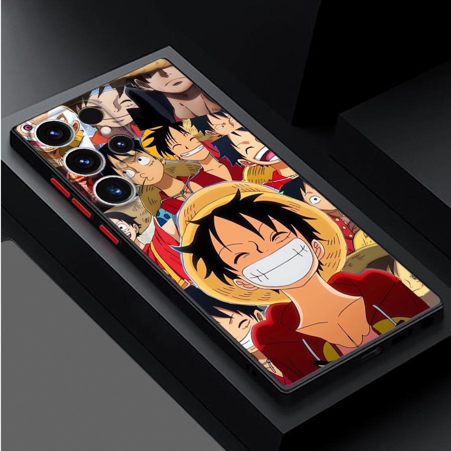 Чехол для Samsung Galaxy S23 Ultra S22 Plus S24 S21 FE S25 S9 S10 S20 Черная Кромка Оболочка Аниме One Pieces