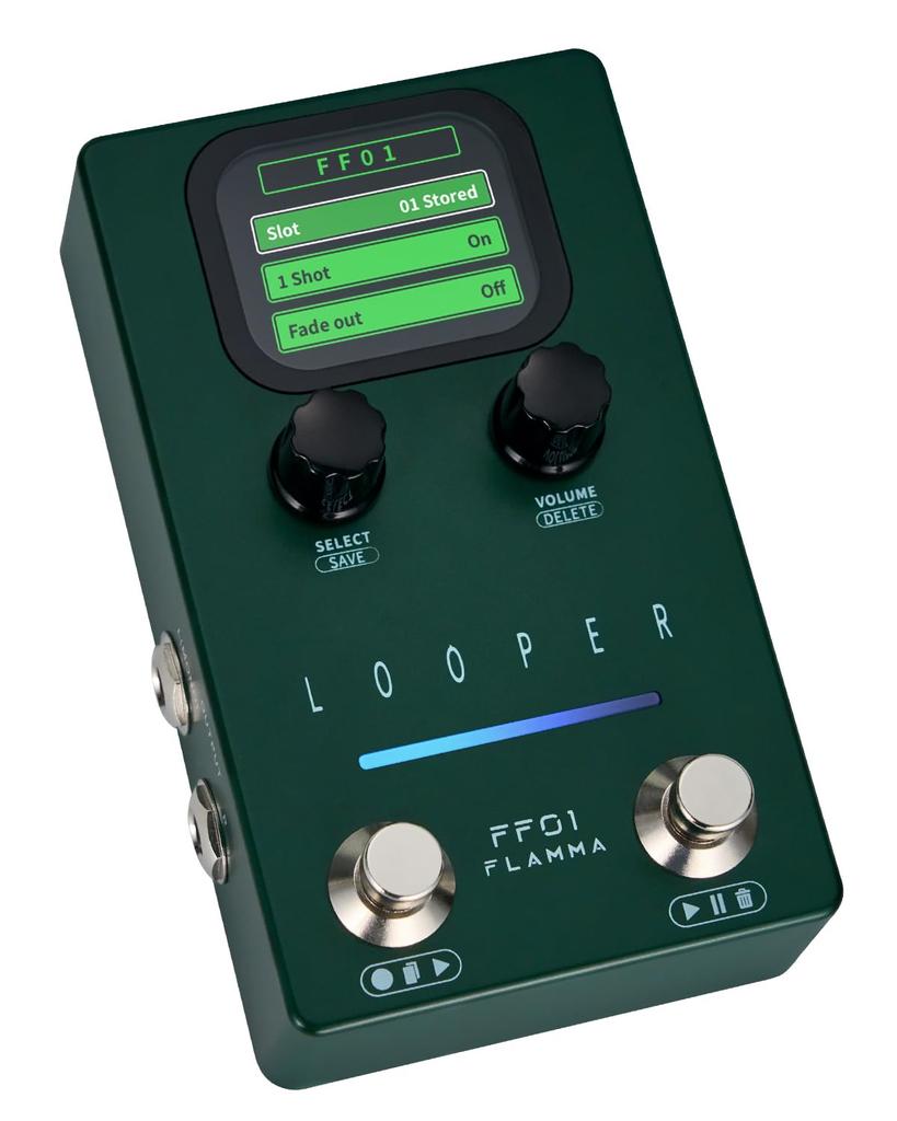 FLAMMA Looper Guitar FF01 Looper Pedal 40 160-минутный стерео лупер с электрическим затуханием USB-педаль управления данными, — слоты, время, экран,